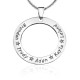 Personalised Circle of Trust Necklace - Sterling Silver