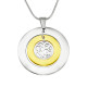 Personalised Circles of Love Necklace Tree - TWO TONE - Gold  Silver