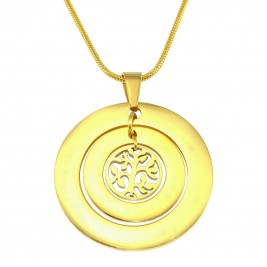 Personalised Circles of Love Necklace Tree - 18ct Gold Plated