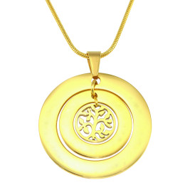 Personalised Circles of Love Necklace Tree - 18ct Gold Plated