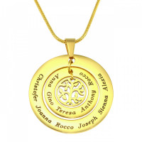 Personalised Circles of Love Necklace Tree - 18ct Gold Plated