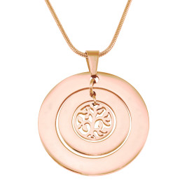 Personalised Circles of Love Necklace Tree - 18ct Rose Gold Plated