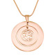 Personalised Circles of Love Necklace Tree - 18ct Rose Gold Plated