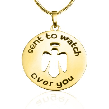 Personalised Guardian Angel Necklace 2 - 18ct Gold Plated
