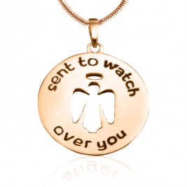 Personalised Guardian Angel Necklace 2 - 18ct Rose Gold Plated