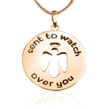 Personalised Guardian Angel Necklace 2 - 18ct Rose Gold Plated
