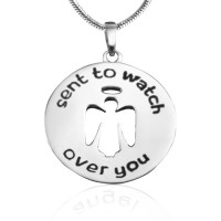 Personalised Guardian Angel Necklace 2 - Sterling Silver