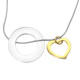 Personalised Heart Washer Necklace - TWO TONE - Gold  Silver