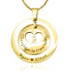 Personalised Infinity Dome Necklace - 18ct Gold Plated