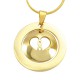 Personalised Infinity Dome Necklace - 18ct Gold Plated