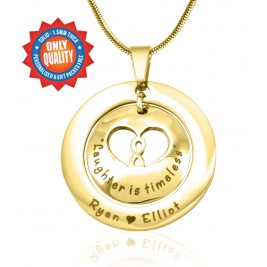 Personalised Infinity Dome Necklace - 18ct Gold Plated