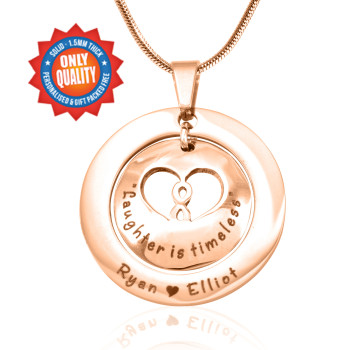 Personalised Infinity Dome Necklace - 18ct Rose Gold Plated