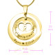 Personalised Infinity Dome Necklace - 18ct Gold Plated