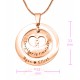 Personalised Infinity Dome Necklace - 18ct Rose Gold Plated