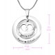 Personalised Infinity Dome Necklace - Sterling Silver