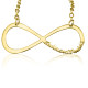 Personalised Classic Infinity Name Necklace - 18ct Gold Plated