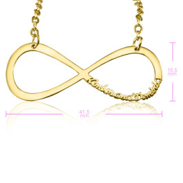 Personalised Classic Infinity Name Necklace - 18ct Gold Plated