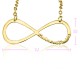 Personalised Classic Infinity Name Necklace - 18ct Gold Plated