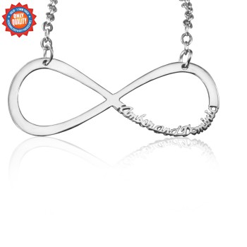 Personalised Classic Infinity Name Necklace - Sterling Silver