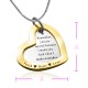 Personalised Love Forever Necklace - Two Tone - Gold  Silver
