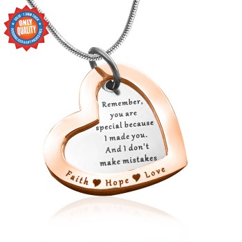 Personalised Love Forever Necklace - Two Tone - Rose Gold  Silver