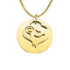 Personalised Mother's Disc Single Necklace - 18ct Gold Plated