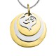 Personalised Mother's Disc Triple Necklace - TWO TONE - Gold  Silver
