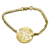 Personalised My Tree Bracelet - 18ct Gold Plated