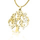 Personalised Tree of My Life Necklace 7 - 18ct Gold Plated