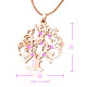 Personalised Tree of My Life Necklace 7 - 18ct Rose Gold Plated