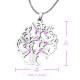 Personalised Tree of My Life Necklace 7 - Sterling Silver