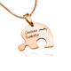 Personalised Triple Heart Puzzle - Three Personalised Necklaces 