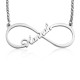 Personalised Single Infinity Name Necklace - Sterling Silver