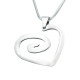 Personalised Swirls of My Heart Necklace - Sterling Silver