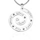 Personalised Swirls of Time Necklace - Sterling Silver