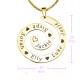 Personalised Swirls of Time Necklace - 18ct Gold Plated