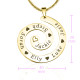 Personalised Swirls of Time Necklace - 18ct Gold Plated