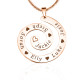 Personalised Swirls of Time Necklace - 18ct Rose Gold Plated