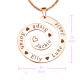 Personalised Swirls of Time Necklace - 18ct Rose Gold Plated