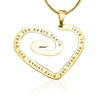 Personalised Love Heart Necklace - 18ct Gold Plated *Limited Edition