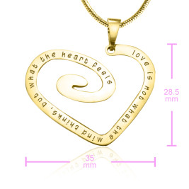 Personalised Love Heart Necklace - 18ct Gold Plated *Limited Edition