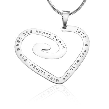 Personalised Love Heart Necklace - Sterling Silver *Limited Edition