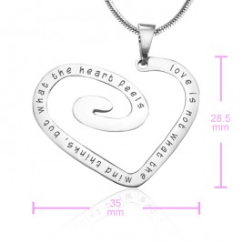 Personalised Love Heart Necklace - Sterling Silver *Limited Edition