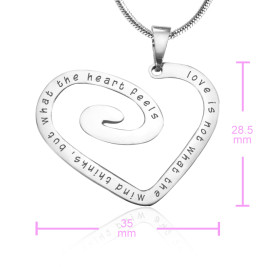 Personalised Love Heart Necklace - Sterling Silver *Limited Edition