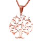 Personalised Tree of My Life Necklace 9 - 18ct Rose Gold Plated