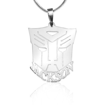Personalised Transformer Name Necklace - Sterling Silver