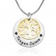 Personalised My Family Tree Single Disc - Two Tone - Gold  Silver