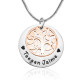 Personalised My Family Tree Single Disc - Two Tone - Rose Gold  Silver