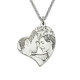 Engraved Photo Necklace in Heart Shape