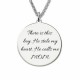 Grey Colour Photo Necklace with Engraved Text